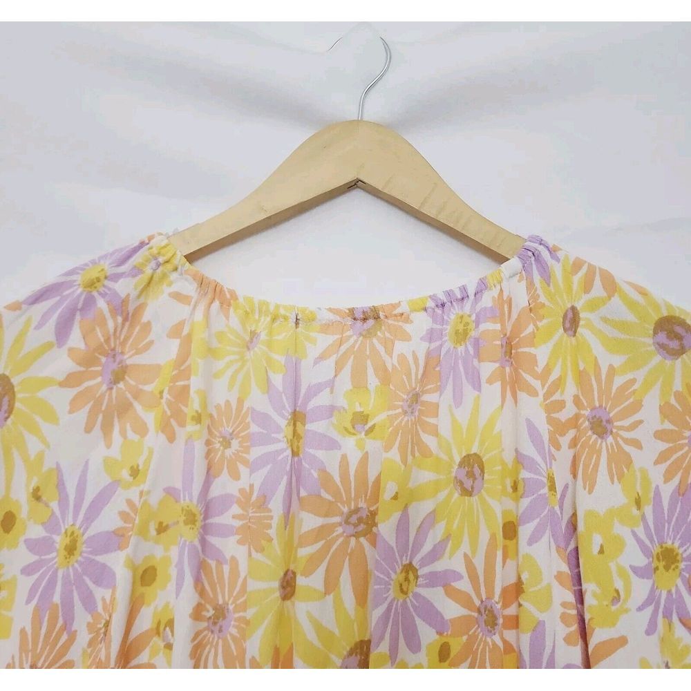 L*SPACE Feelin' Fine Mini Dress in Oopsie Daisy Cut Out Yellow Floral- Large - Picture 8 of 9
